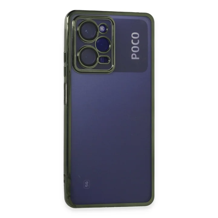 Mey İthalat®  Xiaomi Poco X5 Pro 5G Kılıf  Lensli Silikon - Yeşil