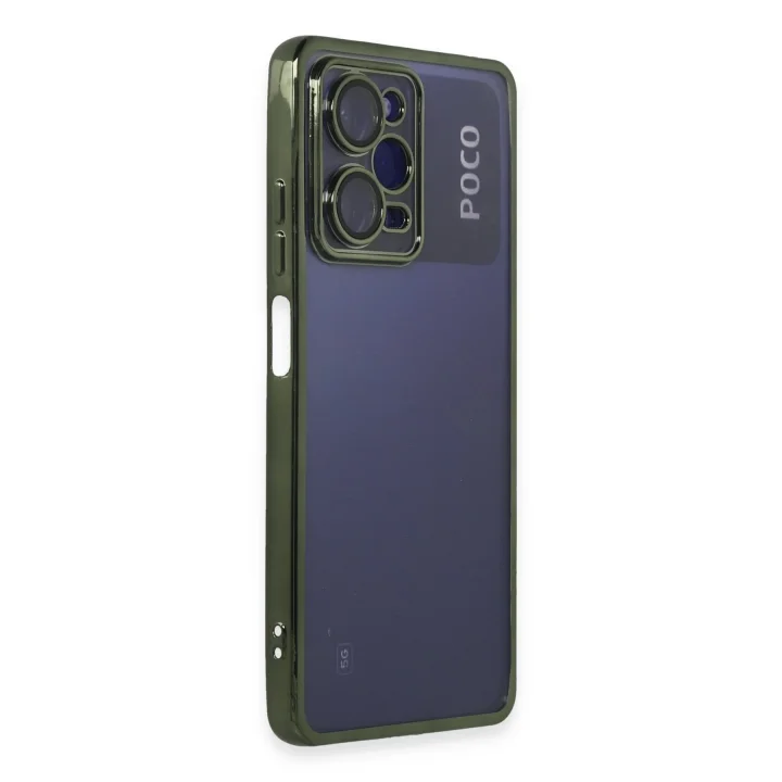 Mey İthalat®  Xiaomi Poco X5 Pro 5G Kılıf  Lensli Silikon - Yeşil