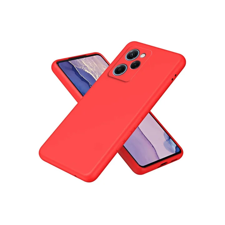 Mey İthalat®  Xiaomi Poco X5 Pro 5G Nano içi Kadife Silikon - Kırmızı