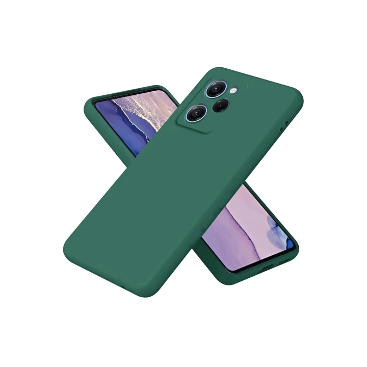Mey İthalat®  Xiaomi Poco X5 Pro 5G Nano içi Kadife Silikon - Koyu Yeşil
