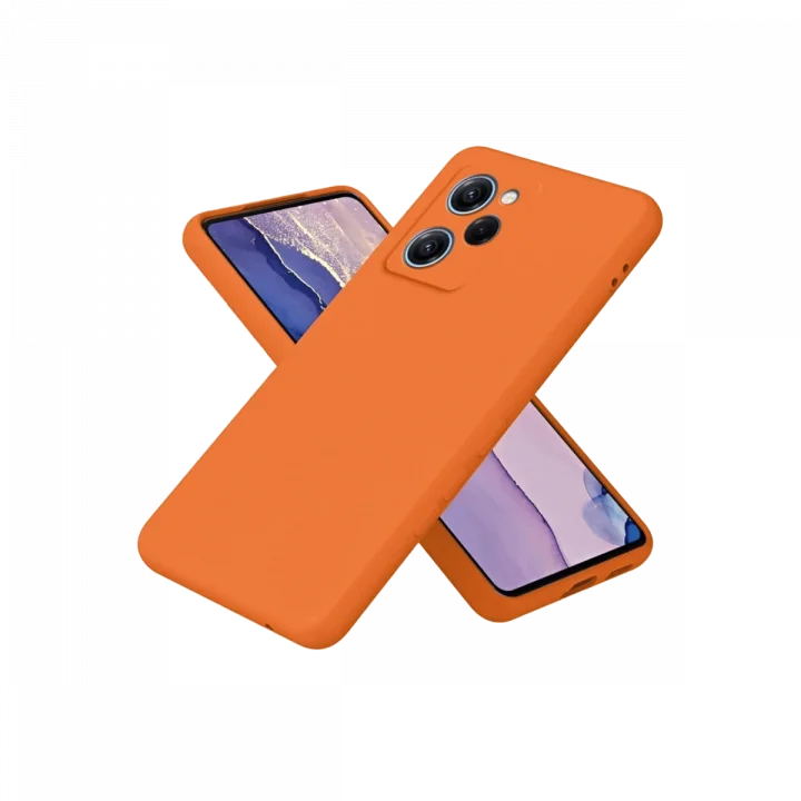 Mey İthalat®  Xiaomi Poco X5 Pro 5G Nano içi Kadife Silikon - Turuncu