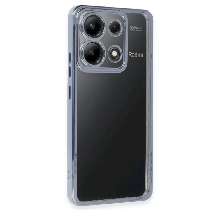 Mey İthalat®  Xiaomi Poco X6 Kılıf  Lensli Silikon - Açık Mavi