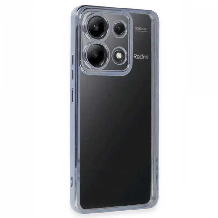 Mey İthalat®  Xiaomi Poco X6 Kılıf  Lensli Silikon - Açık Mavi