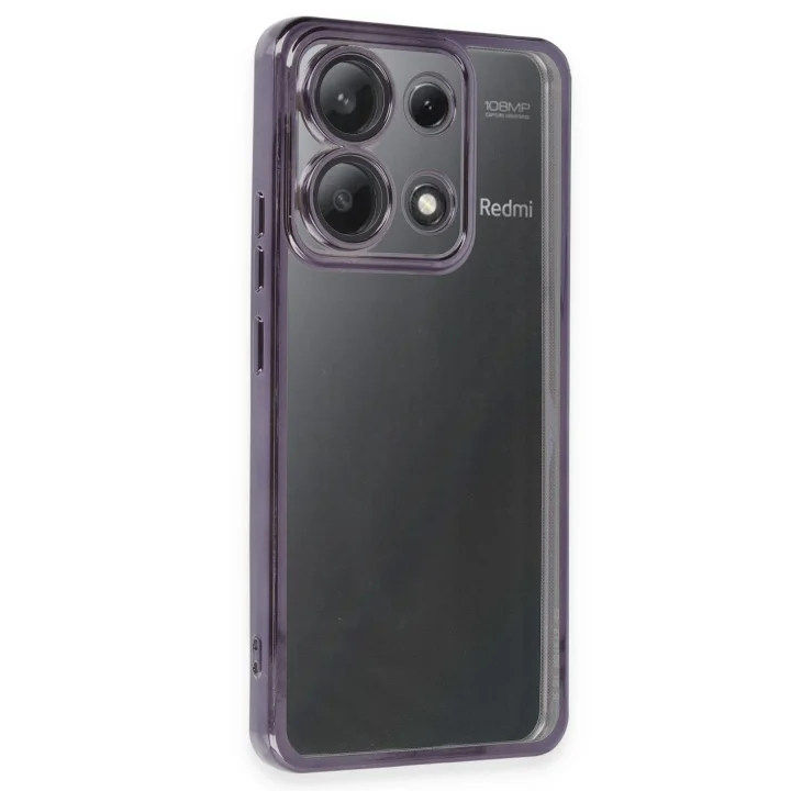 Mey İthalat®  Xiaomi Poco X6 Kılıf  Lensli Silikon - Mor