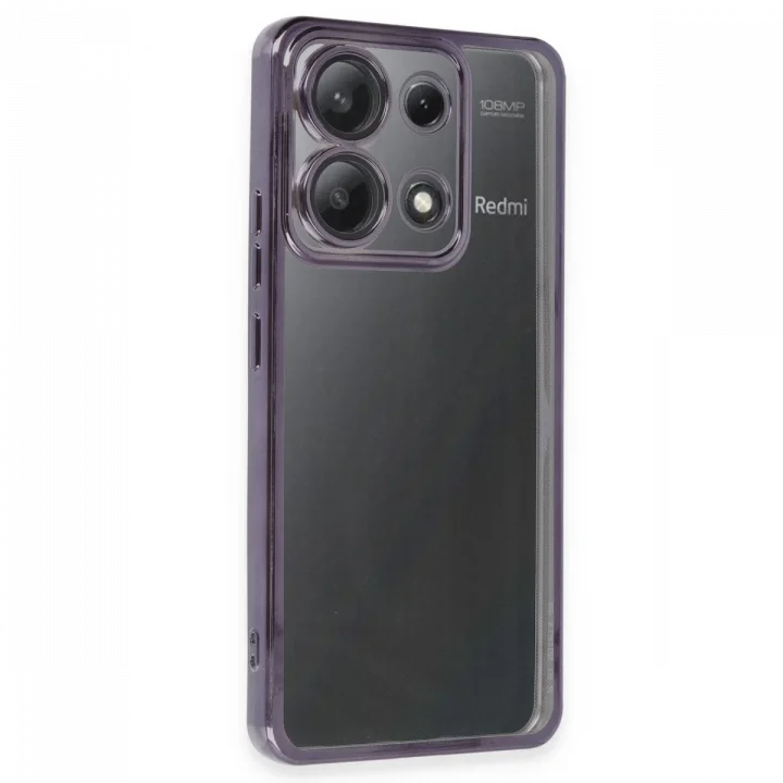 Mey İthalat®  Xiaomi Poco X6 Kılıf  Lensli Silikon - Mor