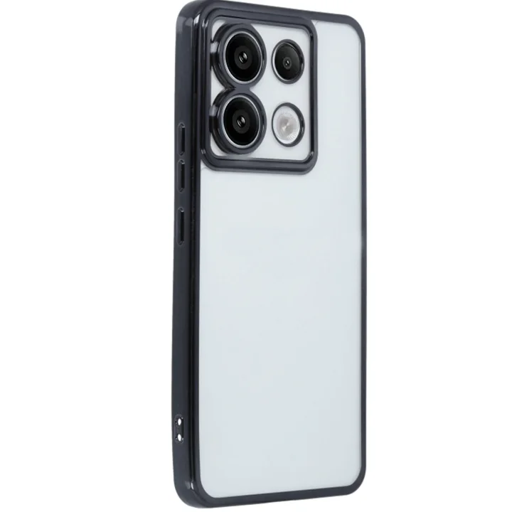 Mey İthalat®  Xiaomi Poco X6 Kılıf  Lensli Silikon - Siyah