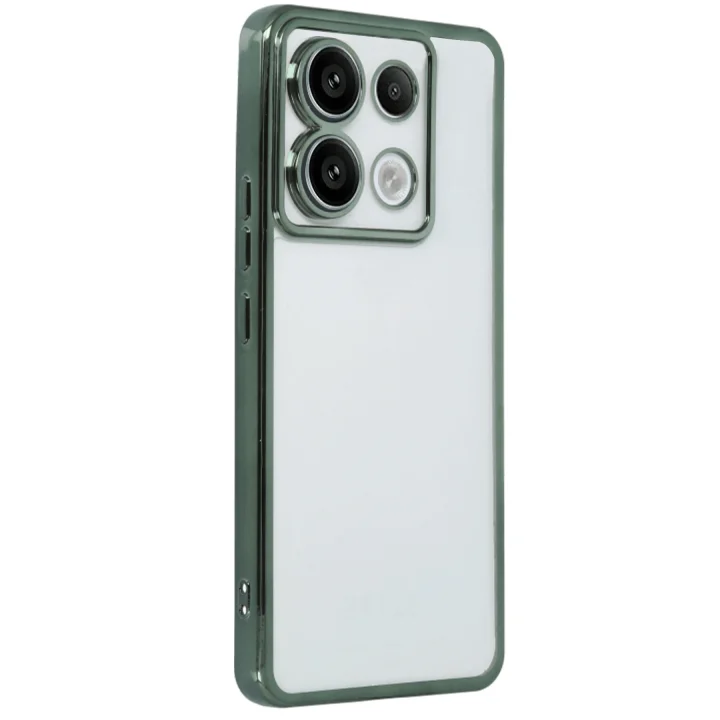 Mey İthalat®  Xiaomi Poco X6 Kılıf  Lensli Silikon - Yeşil