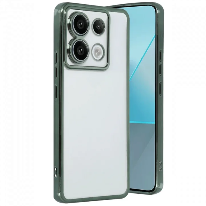 Mey İthalat®  Xiaomi Poco X6 Kılıf  Lensli Silikon - Yeşil