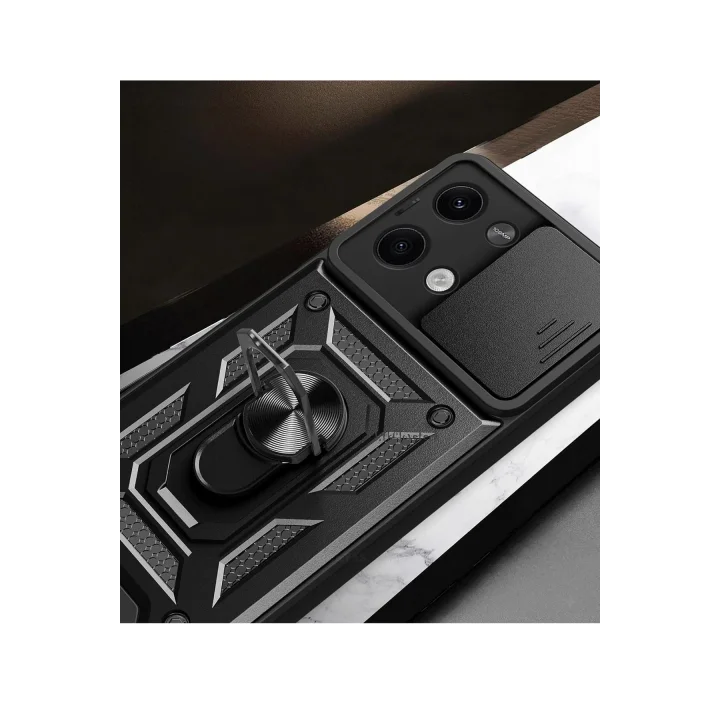 Mey İthalat®  Xiaomi Poco X6 Kılıf Pars Lens Yüzüklü Silikon - Yeşil