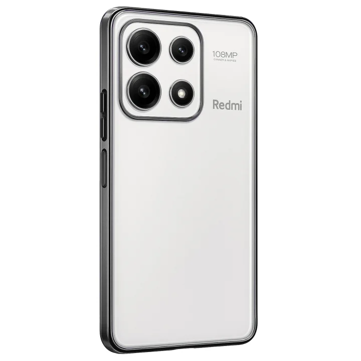 Mey İthalat®  Xiaomi Poco X6 Pro Kılıf  Lensli Silikon - Gümüş