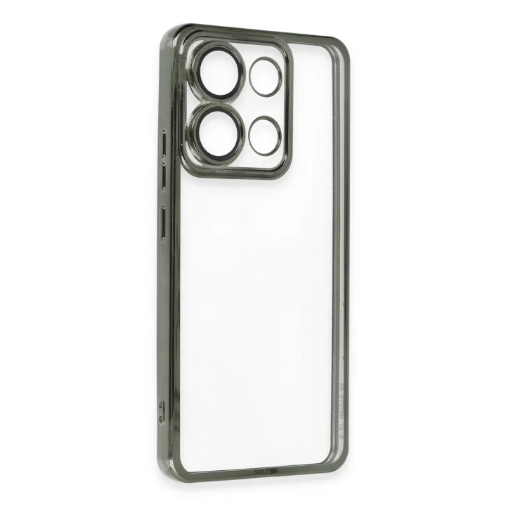 Mey İthalat®  Xiaomi Poco X6 Pro Kılıf  Lensli Silikon - Yeşil