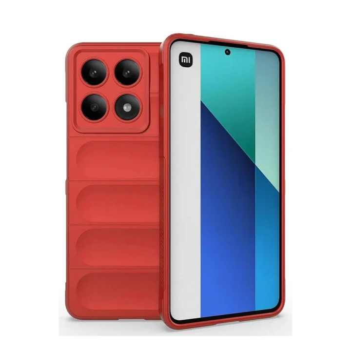 Mey İthalat®  Xiaomi Poco X6 Pro Kılıf Optimum Silikon - Kırmızı