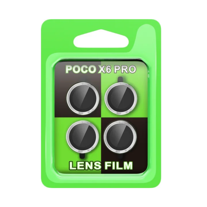 Mey İthalat®  Xiaomi Poco X6 Pro Raze Metal Kamera Lens - Gümüş