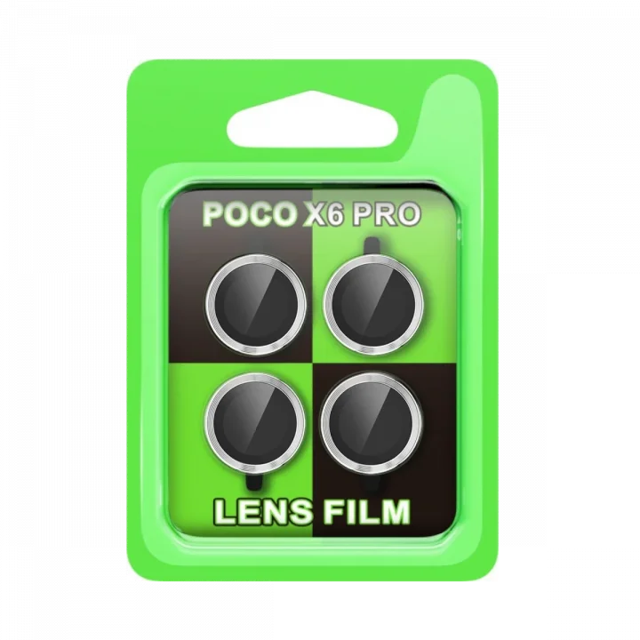 Mey İthalat®  Xiaomi Poco X6 Pro Raze Metal Kamera Lens - Gümüş