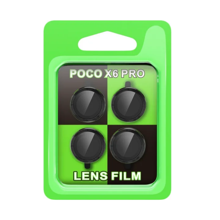 Mey İthalat®  Xiaomi Poco X6 Pro Raze Metal Kamera Lens - Siyah