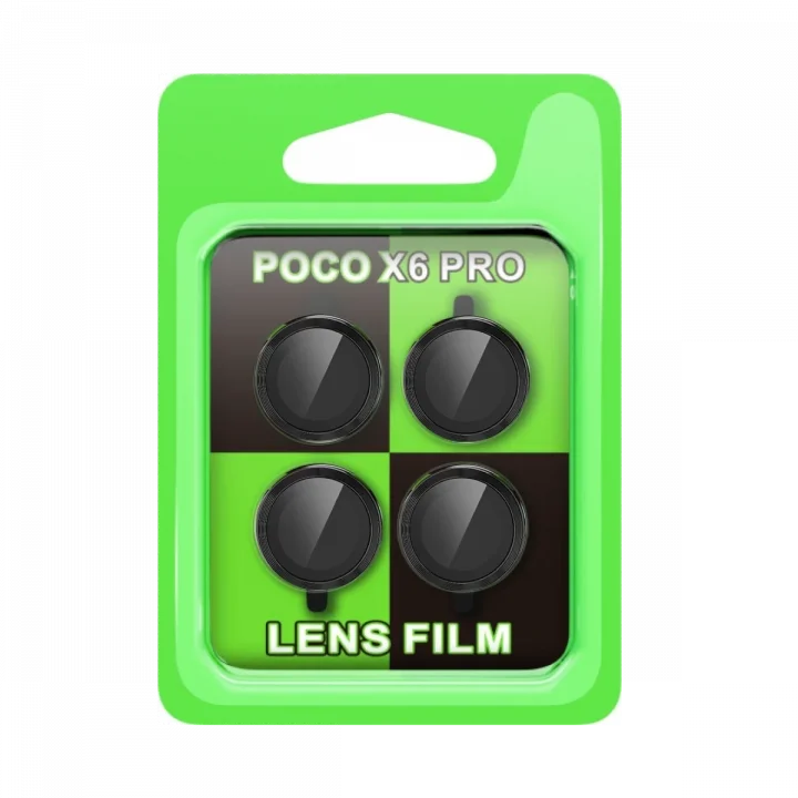 Mey İthalat®  Xiaomi Poco X6 Pro Raze Metal Kamera Lens - Siyah