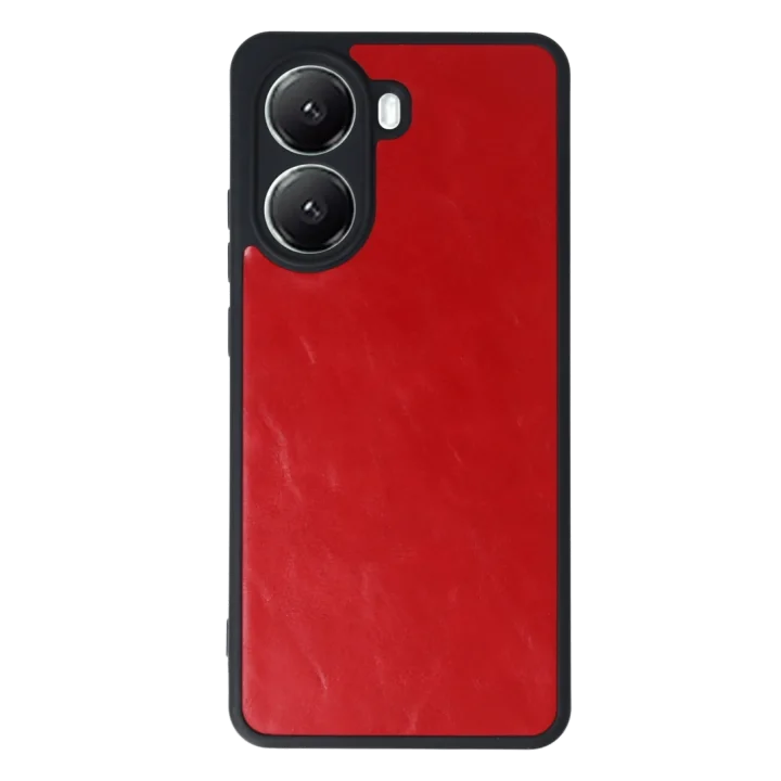 Mey İthalat®  Xiaomi Poco X7 Pro Kılıf Aras Deri Kapak - Kırmızı