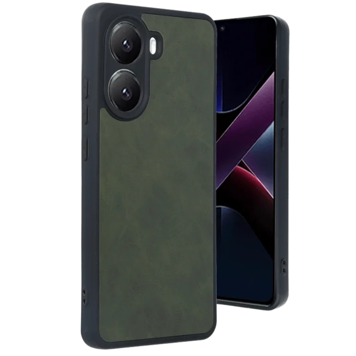 Mey İthalat®  Xiaomi Poco X7 Pro Kılıf Aras Deri Kapak - Koyu Yeşil