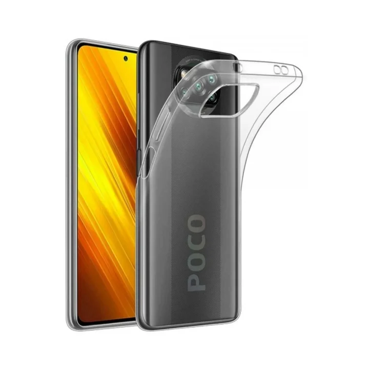 Mey İthalat®  Xiaomi Pocophone X3 Kılıf Lüx Şeffaf Silikon
