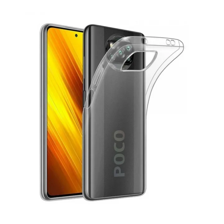 Mey İthalat®  Xiaomi Pocophone X3 Kılıf Lüx Şeffaf Silikon
