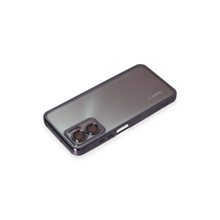 Mey İthalat®  Xiaomi Redmi 10 5G Kılıf  Lensli Silikon - Mor