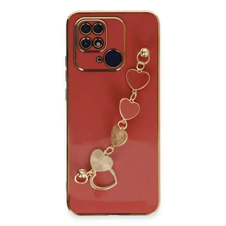 Mey İthalat®  Xiaomi Redmi 10C Kılıf Esila Silikon - Kırmızı