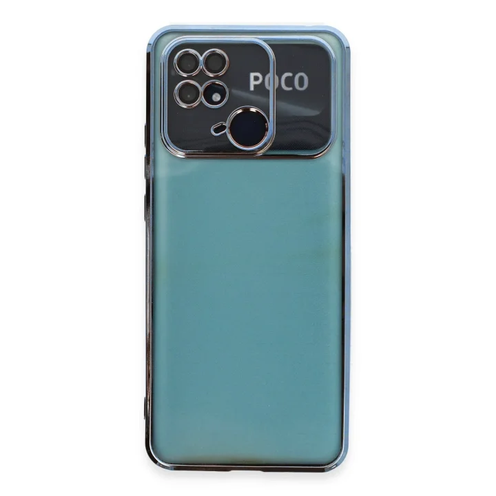 Mey İthalat®   Redmi 10C Kılıf  Lensli Silikon - Açık Mavi