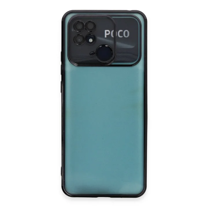 Mey İthalat®  Xiaomi Redmi 10C Kılıf  Lensli Silikon - Siyah