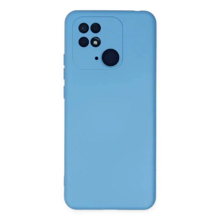Mey İthalat®  Xiaomi Redmi 10C Kılıf Nano içi Kadife Silikon - Mavi