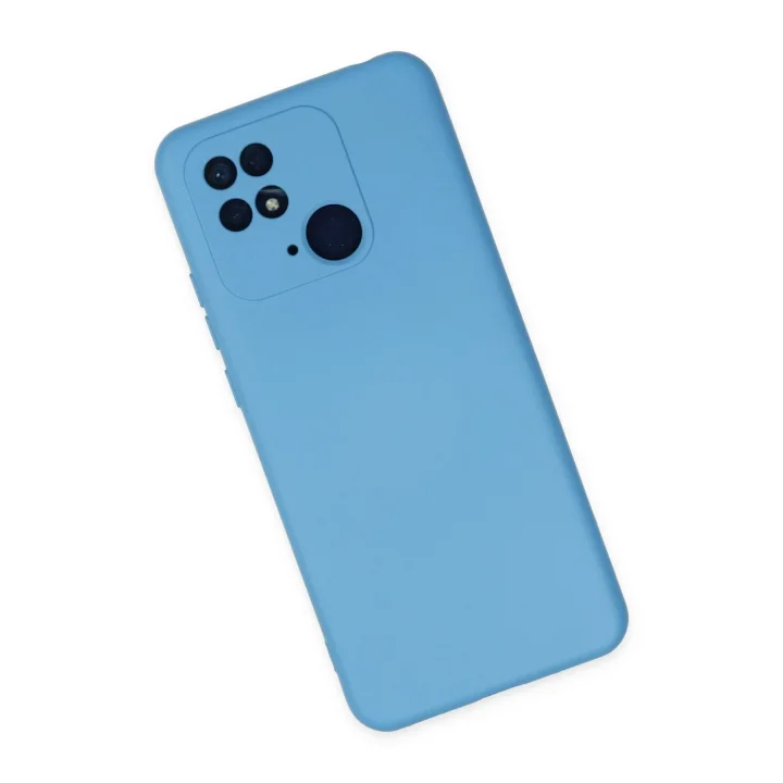 Mey İthalat®  Xiaomi Redmi 10C Kılıf Nano içi Kadife Silikon - Mavi