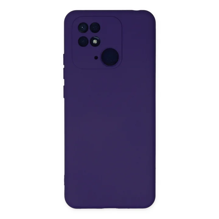 Mey İthalat®  Xiaomi Redmi 10C Kılıf Nano içi Kadife Silikon - Mor