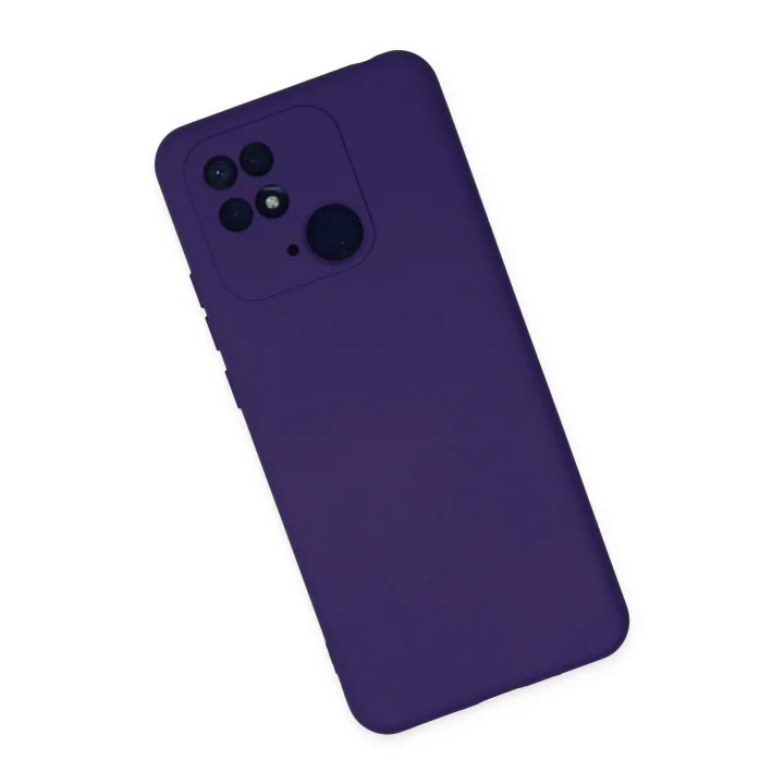 Mey İthalat®  Xiaomi Redmi 10C Kılıf Nano içi Kadife Silikon - Mor