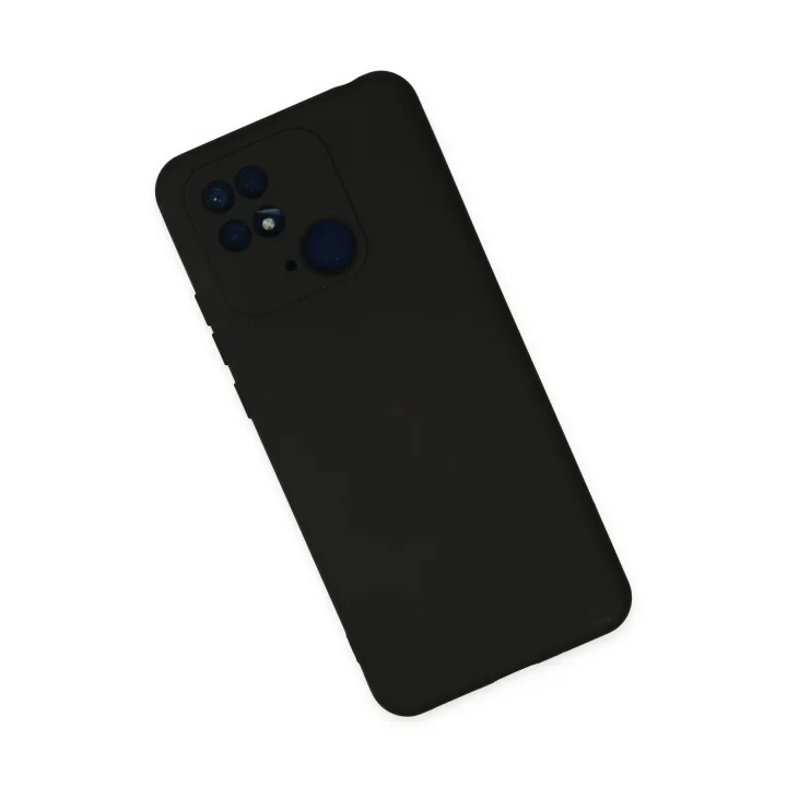 Mey İthalat®  Xiaomi Redmi 10C Kılıf Nano içi Kadife Silikon - Siyah