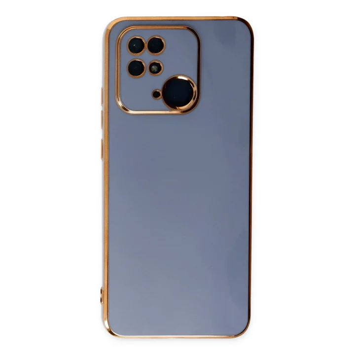 Mey İthalat®   Redmi 10C Kılıf Volet Silikon - Mavi