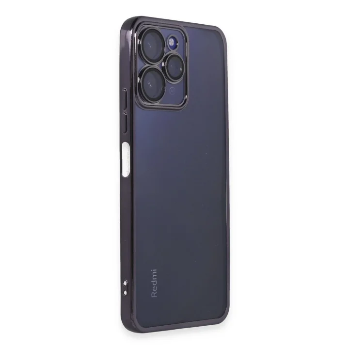 Mey İthalat®   Redmi 12 Kılıf  Lensli Silikon - Mor