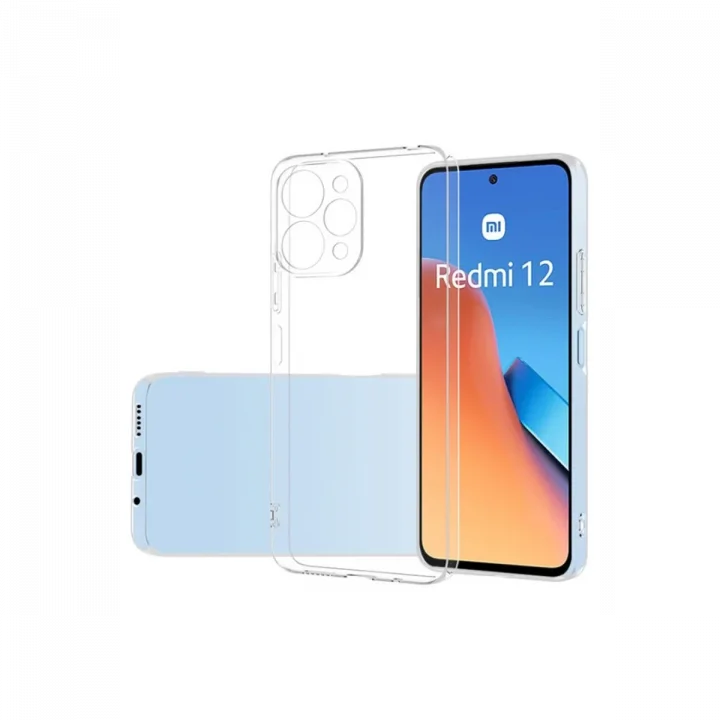 Mey İthalat®  Xiaomi Redmi 12 Kılıf Lüx Şeffaf Silikon