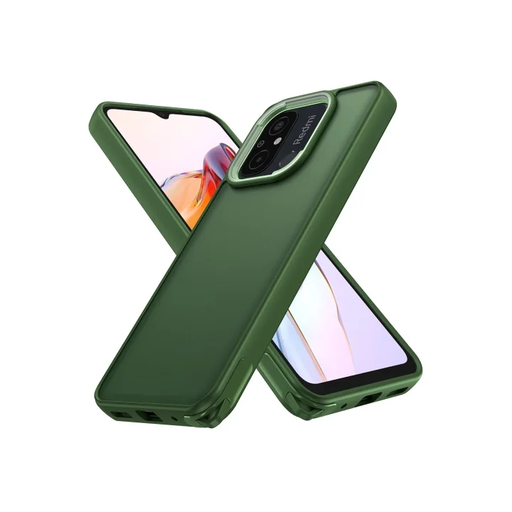 Mey İthalat®  Xiaomi Redmi 12C Kılıf Elegant Kapak - Yeşil