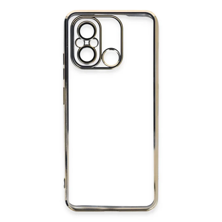 Mey İthalat®  Xiaomi Redmi 12C Kılıf  Lensli Silikon - Gold