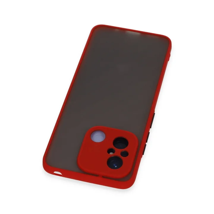 Mey İthalat®  Xiaomi Redmi 12C Kılıf Montreal Silikon Kapak - Kırmızı