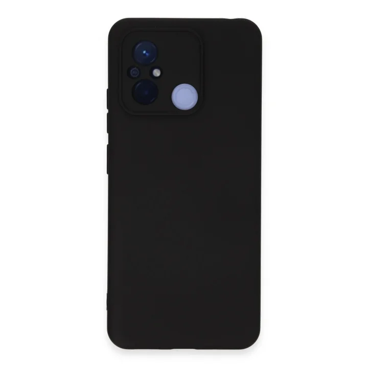 Mey İthalat®  Xiaomi Redmi 12C Kılıf Nano içi Kadife Silikon - Siyah