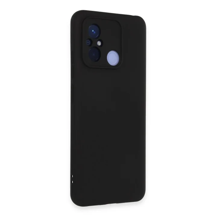 Mey İthalat®  Xiaomi Redmi 12C Kılıf Nano içi Kadife Silikon - Siyah