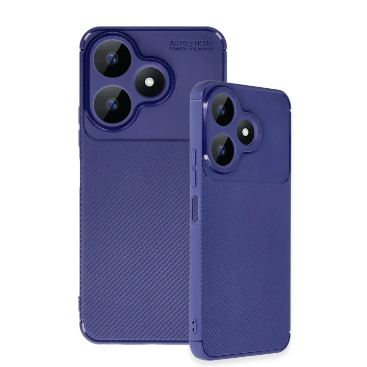 Mey İthalat®   Redmi 13 4G Kılıf Auto Focus Karbon Kapak - Lacivert