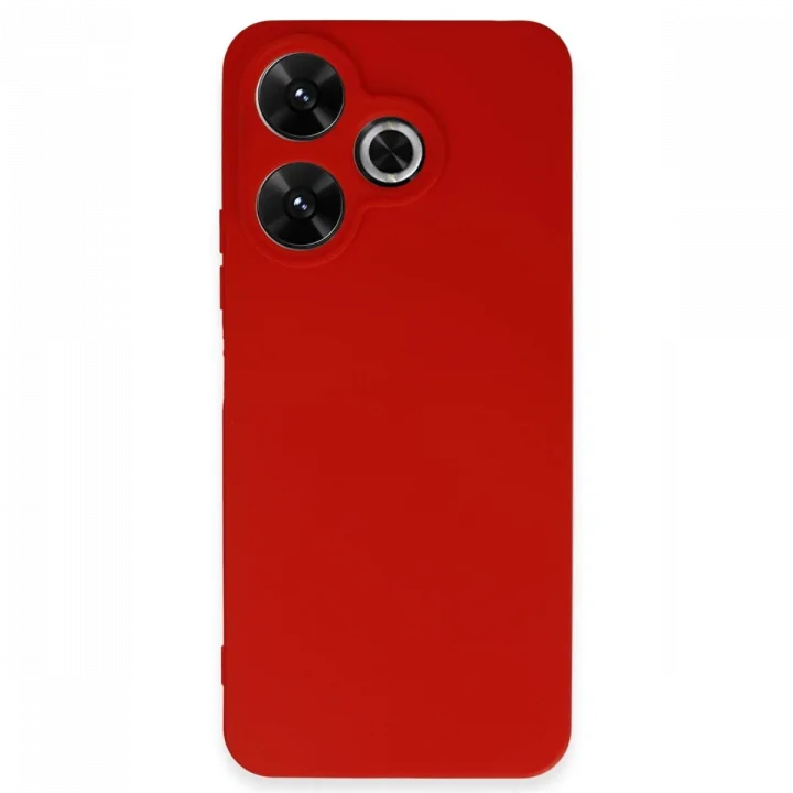 Mey İthalat®   Redmi 13 4G Kılıf First Silikon - Kırmızı