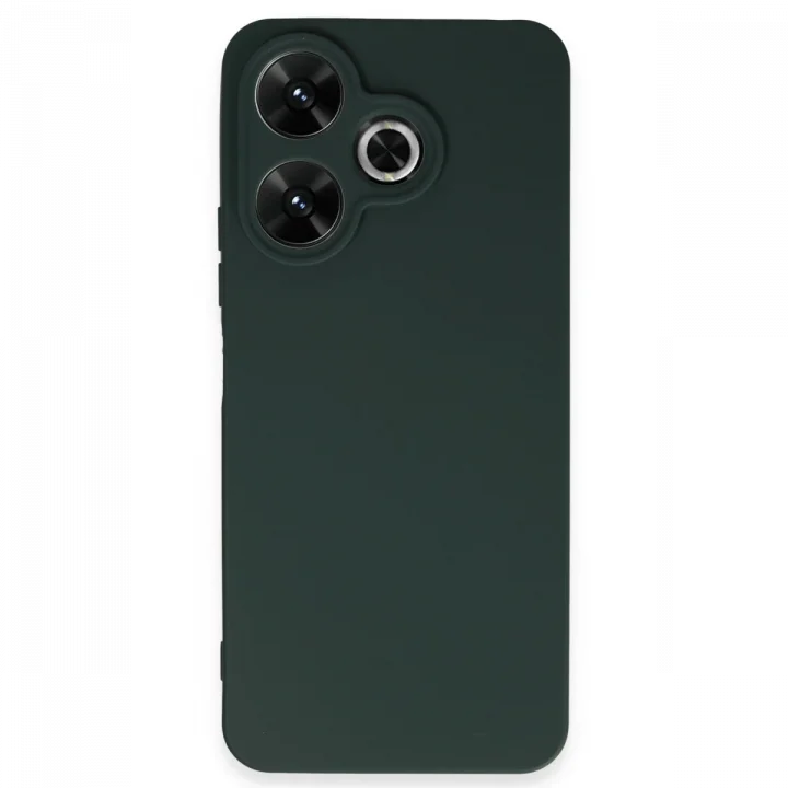 Mey İthalat®   Redmi 13 4G Kılıf First Silikon - Koyu Yeşil