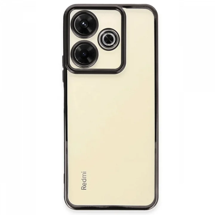 Mey İthalat®  Xiaomi Redmi 13 4G Kılıf  Lensli Silikon - Siyah