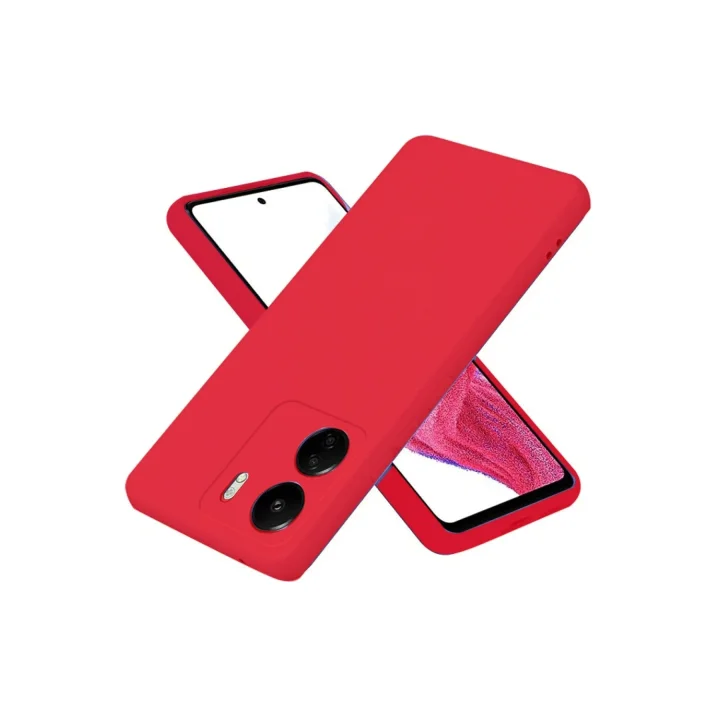 Mey İthalat®  Xiaomi Redmi 13C Kılıf First Silikon - Kırmızı