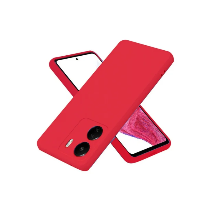 Mey İthalat®  Xiaomi Redmi 13C Kılıf First Silikon - Kırmızı