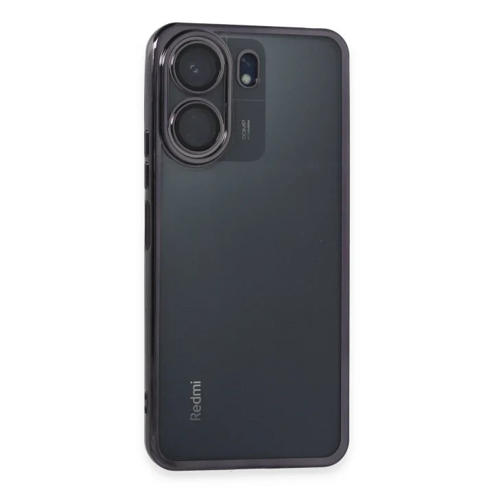 Mey İthalat®   Redmi 13C Kılıf  Lensli Silikon - Mor
