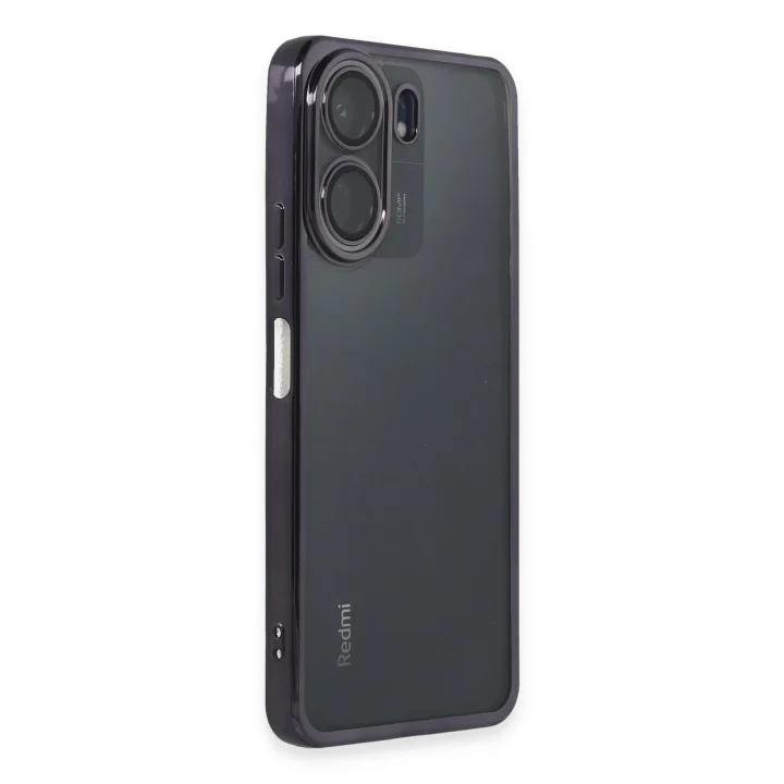 Mey İthalat®   Redmi 13C Kılıf  Lensli Silikon - Mor