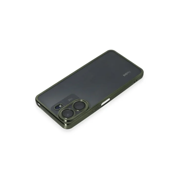 Mey İthalat®   Redmi 13C Kılıf  Lensli Silikon - Yeşil